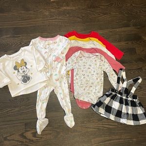 Lot 18M dress, snap onsie, footed pj and sweatshirt from Gao,Old Navy &  Carters